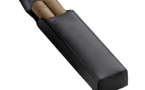 Zigarrenetui 2er - 16x4cm, schwarz
