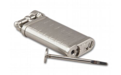 Pfeifenfeuerzeug Passatore Leonard - nickel satiniert mit Pfeifenmotiv