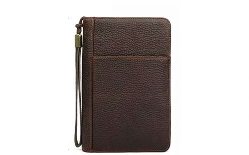 Reisetasche mit Zigarrenetui - echtes Leder, kaffeefarben