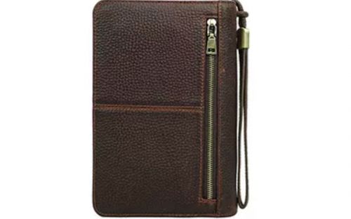 Reisetasche mit Zigarrenetui - echtes Leder, kaffeefarben