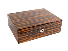 Humidor - Makassar-design, spanischer Zeder, für 40 Zigarren